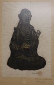 Sakamuni buddha picture 1904 signed Rhee36 x 23cm.