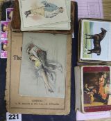 A quantity of Players cigarette cards, types of horses, Dickens characters and other ephemera