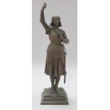 A bronze model of Joan of Arc