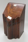 A George III mahogany knife box