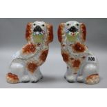 A pair of Staffordshire dogs