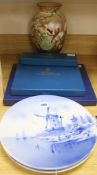 An Aynsley 'Orchard Gold' pattern cake plate and slice (boxed) and sundry ceramics, including a