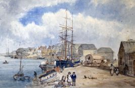 English School c.18602 watercoloursLittlehampton Harbourlargest 28 x 41cm, unframed