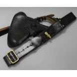 A German holster and a Sam Brown belt