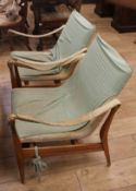 A pair of Fritz Hansen armchairs