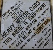 A London Midland and Scottish Railway Company metal sign