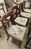 A set of six Victorian dining chairs