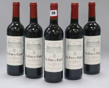 Five bottles of Cope De Blaye Bordeaux