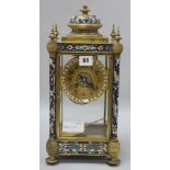 A champleve four glass clock