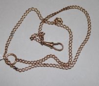 A 9ct gold Albert chain, 50.5cm.