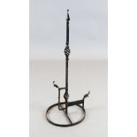 A Victorian wrought iron boot scraper, ex Fine Art Society H.3ft 4in.