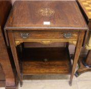 An Edwardian inlaid table