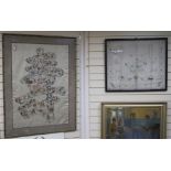 Two Chinese silk embroideries