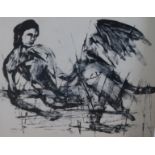 Sidney Nolanblack and white printsigned in pencil and numbered 97/12542 x 54cm