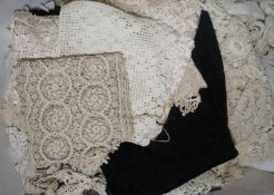 A collection of lace collars and lace trimmings