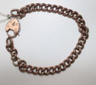 A 9ct gold curb link bracelet, 15 grams.