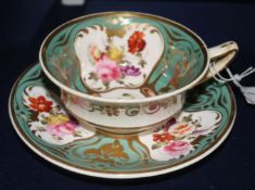 A Rockingham tea cup and saucer