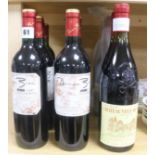 Eight bottles of red Mourvere 1997, four bottles1988 Chateauneuf-du-Pape