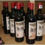 Nine bottles of "1974 Chateau Bel-Orme-Tronquoy-de-Lalande, Haut-Medoc"