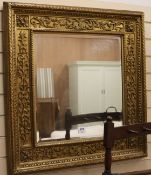 A gilt framed mirror, H.83cm