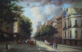 G. Schroteroil on panelParis street scene39 x 59cm