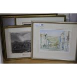 A collection of Lewes and Lewes area prints and engravings