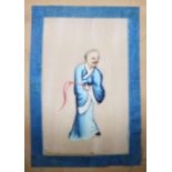 A small Chinese album of twelve pith paintings, 19th century