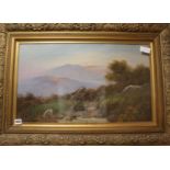 T. Woodoil on boardTraveller in a mountain landscapesigned37 x 62cm