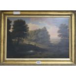 Early 19th century English Schooloil on panelAnglers in a wooded landscape32 x 48cm