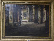 Spanish School (19th century)oil on canvas'Basilica Pontificia de San Miguel'indistinctly signed47 x