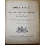 A leather bound 1847 bible