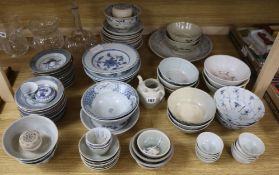 A quantity of Chinese blue and white porcelain from Tek Sing wreck, etc.