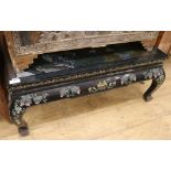 A Chinese lacquered coffee table, W.104cm
