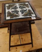 A mahogany 'Butterfly' tile top table, W.41cm