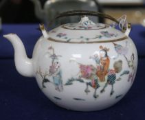 A Chinese famille rose teapot