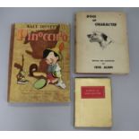 Dogs of Character Cecil Aldin with dust jacket and Walt Disney Pinocchio etc. and two photograph