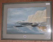 Michael WarregouacheOvingdean Cliffssigned and dated 195036 x 54cm