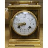 A 19th century French gilt metal eight day mantel clock