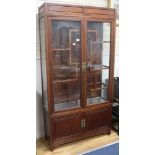 A Chinese hardwood display cabinet, H.198cm