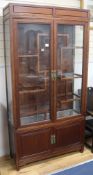 A Chinese hardwood display cabinet, H.198cm