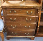 A George II style mahogany bachelor's chest, W.57cm