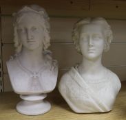 Two Parianware busts