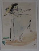 Eleanor Bellingham SmithwatercolourStudy of a young ladystudio stamped25 x 17cm