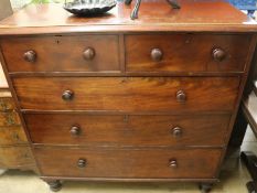 Mahogany chest of drawers W.120cm