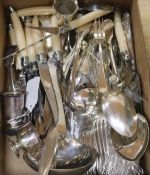 A quantity of mixed silver plated cutlery