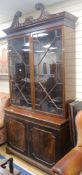 A secretaire bookcase, H.250cm