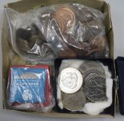 A collection of GB coins, Queen Victoria to QEII