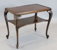 A George II style mahogany table, W.2ft 7in D.1ft 8in. H.2ft 2in.