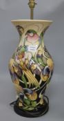 A large Moorcroft table lamp