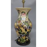 A large Moorcroft table lamp